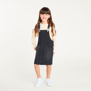 Robe salopette fille en jean 