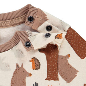 Molton sweater met dierenprints, voor babyjongens. 