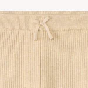 Gebreide effen ribonderbroek met decoratieve strik voor meisjes 