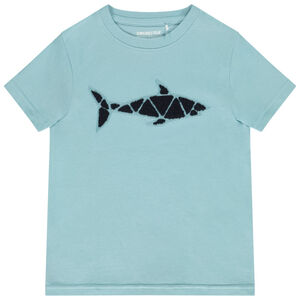 T-shirt korte mouwen met fantasie bouclé borduurwerk voor jongen 
