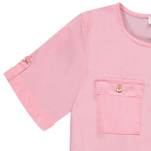 Effen serge combishort voor meisjes 