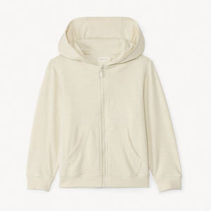 Gilet molleton uni à capuche pour garçon 