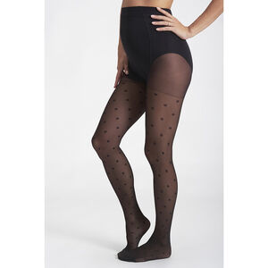 Collant de grossesse fin imprimé pois 30 deniers 