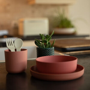 Set vaisselle 5 pièces terracotta 