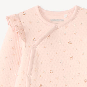 Donsbaby meisjes romper met drukknopen en fantasieprint 