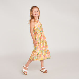 Maxi jurk met tropische print en schouderbandjes voor meisjes 