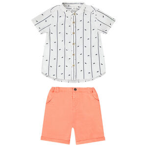 Set van 2 katoenen stukken voor baby jongen 