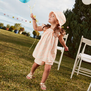 Ensemble 2 pièces débardeur + short en broderie anglaise pour bébé fille 