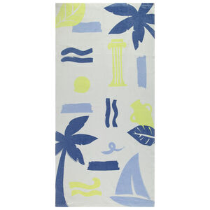 Handdoek van badstof met Mykonos-print voor jongen 