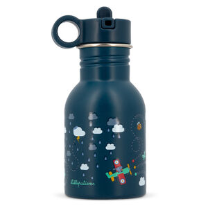 Gourde avec bouchon avec paille 400ML Bleu Jules 