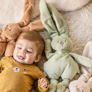 Peluche Lapin 30cm Vert Tilleul 