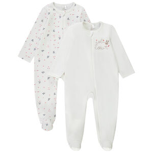 Lot de 2 dors-bien zippés pour bébé fille 