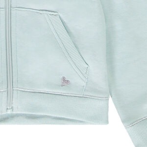 Vest van fleece met zakken en kap voor meisjes 