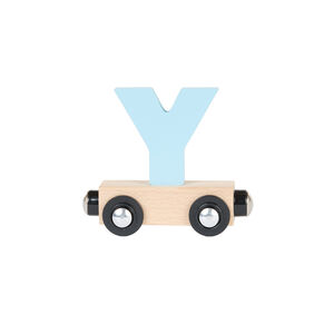 Houten "Y" wagon - blauw 