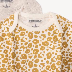 Set van 7 bodies met lange mouwen en vlekken voor meisjes 