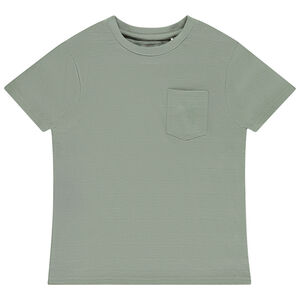 Korte mouwen effen T-shirt met zak voor jongens 
