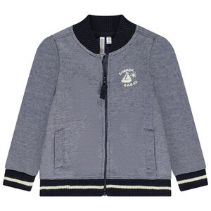 Vest in gaas met Teddy-kraag en borduursel voor baby jongen 