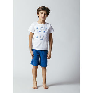 Pyjama court pour enfant garçon en jersey de coton print surf 