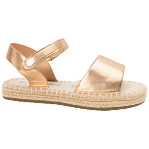 Sandalen in roségoud met satijnen effect en touwzool voor meisjes 