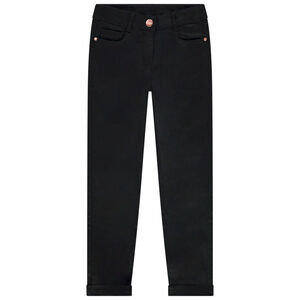 Slanke twill broek in effen kleur voor meisjes 