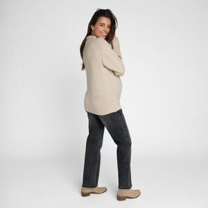 Effen trui met lange mouwen en opstaande kraag voor dames 