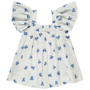 Top péplum imprimé fleuri fille 