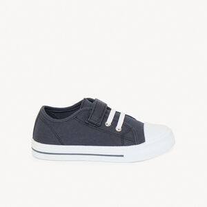 Lage sneakers van stof met klittenband en elastische veters jongens 