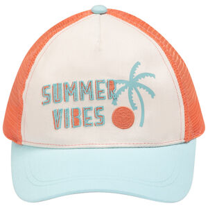 Mesh cap met 3D borduursel "Summer vibes" jongens 