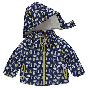 Doudoune matelassée doublée sherpa imprimée all-over 