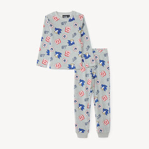Sonic velours pyjama set voor jongens 
