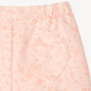 Short en jacquard avec poches en forme de cœur pour bébé fille 