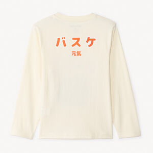 T-shirt met lange mouwen, manga- en basketbalprint voor jongens 