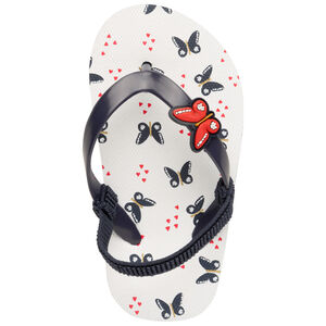 Tongs imprimé et badge papillons pour bébé fille 