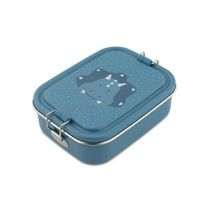 Petite lunchbox en inox Mr. Triceratops bleu 