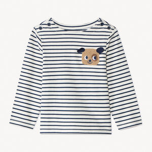 T-shirt met lange mouwen, marinière voor babyjongens 