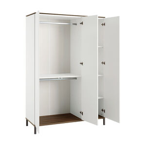 Kast 3-deurs Lovely Aliv Off white/Dark walnut 