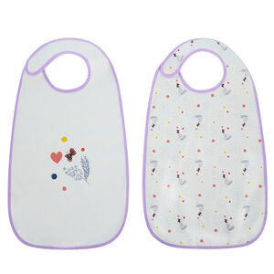 Lot de 2 bavoirs imperméables fleurs 