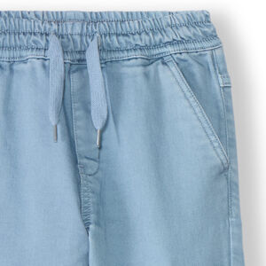 Jeansjogger cargo effen met zakken voor jongens 