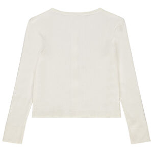 Gilet manches longues en tricot côtelé fille 
