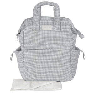 Rugzak luiertas Little Bloom Vichy Grijs 