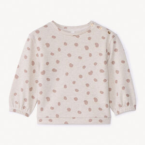 Sweat met stippenprint en glitters voor meisjesbaby's 