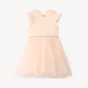 Twee-in-één jurk met vliegende mouwen voor meisjes. 