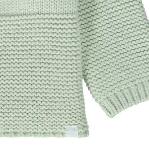 Vest met gebreid effect voor prematuur baby 