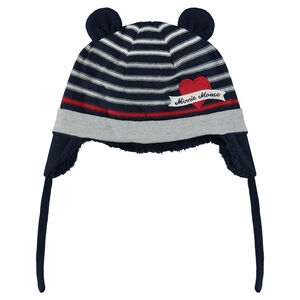 Bonnet en tricot doublé sherpa avec oreilles - Disney Minnie 
