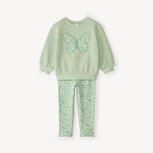 Ensemble de jogging broderie papillon pour bébé fille 