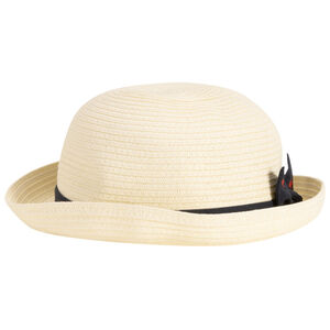 Melkhoed met gevlochten lint en vlinders met strik voor baby meisje 