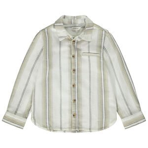 Lange mouwen katoenen piqué overhemd voor jongens 