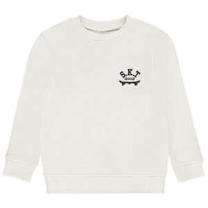 Sweatshirt in fleece met skate motieven voor jongens 