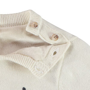 Pull doublé en velours avec renne brodé pour bébé garçon 