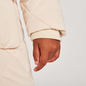 Doudoune manches longues en twill et sherpa + gilet pour fille 